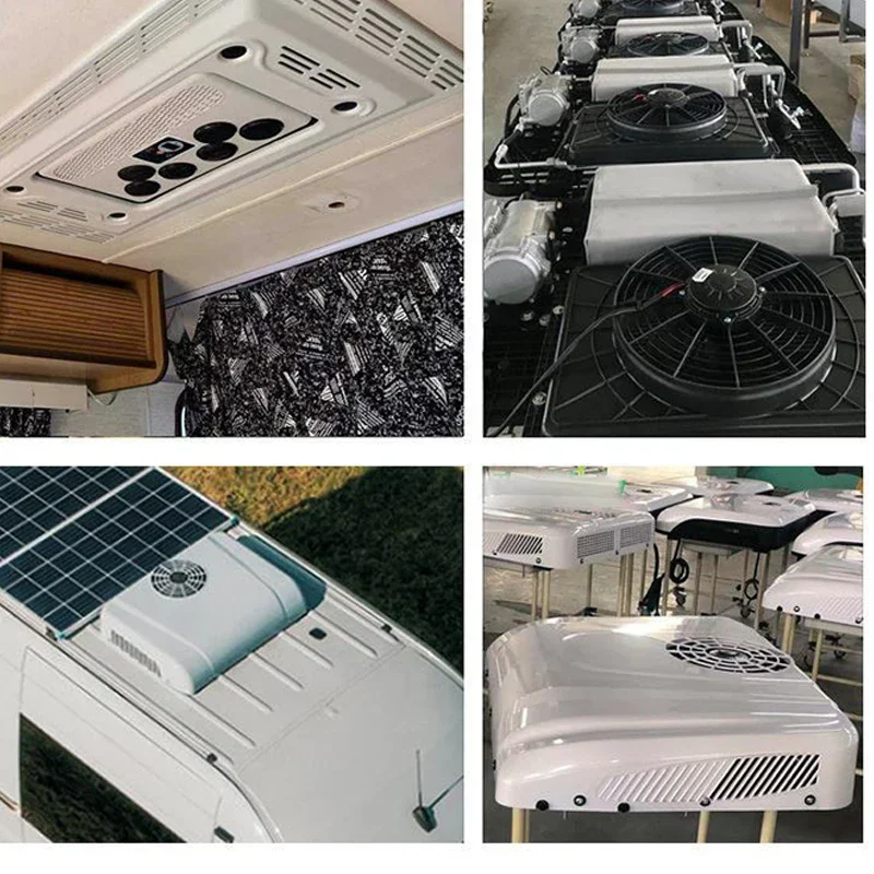 Car Air Conditioning Overhead All-In-One 12v24v Electric Scroll Cooling Heating Air Conditioning Suitable for Rv Truck Car
