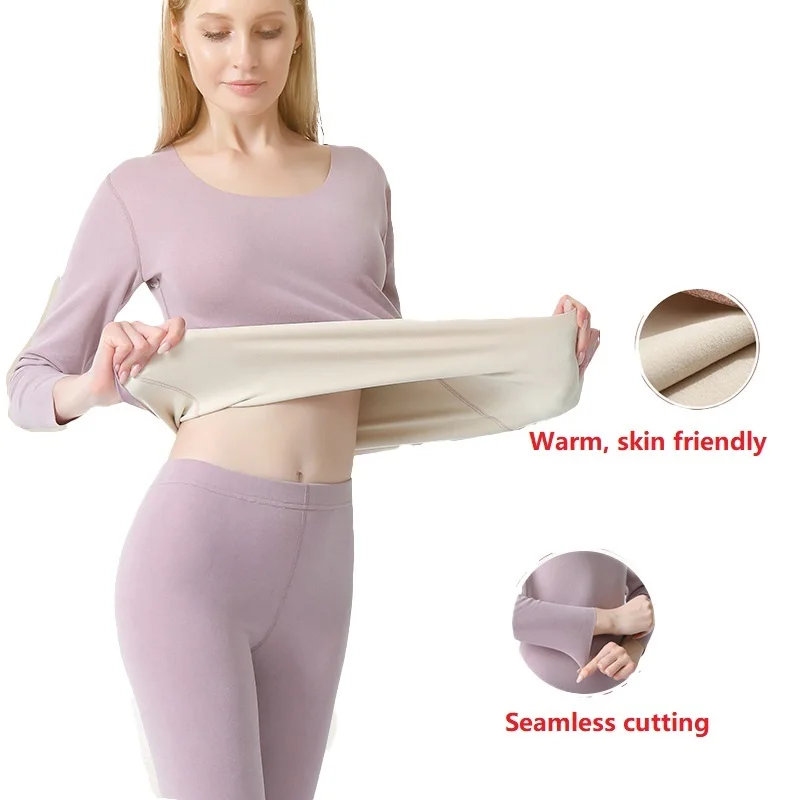 Women's Thermal Underwear Thermo Underwear Sets Winter Clothes Seamless Thick Double Layer Thermal Tights Woman Warm Plus Size