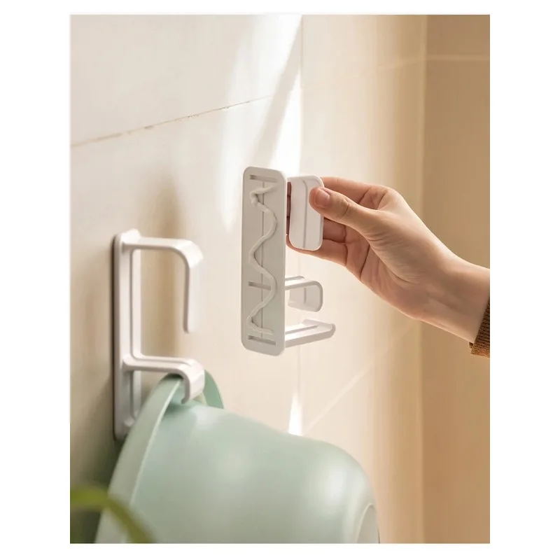 Description Picture 3 of itemBasin Hook Storage Rack No Punching Household Bathroom Storage Rack Wall-mounted Bathroom Basin Bidet Rack Exquisite Storage