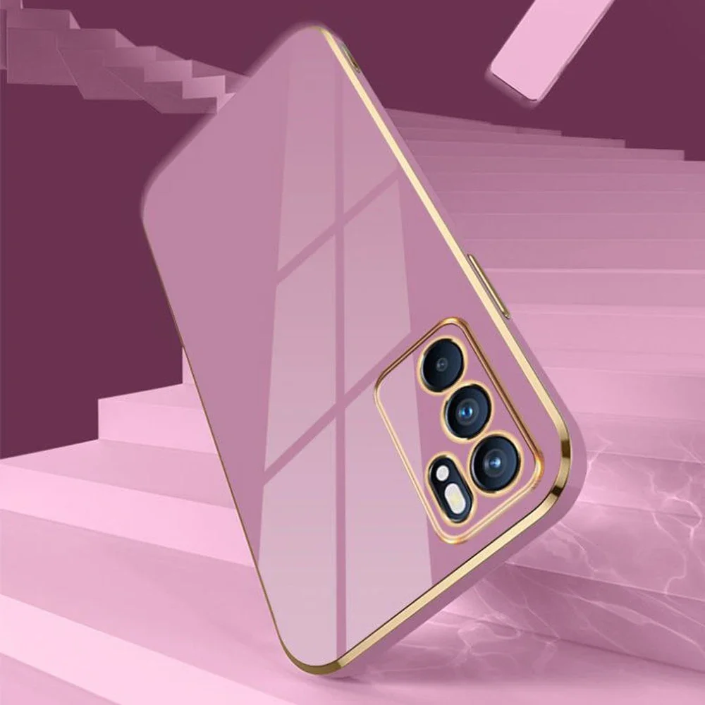 Luxury Square Plating Shockproof Silicone Phone Case - Stylish Back Cover s