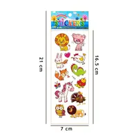10 Sheets 3D Puffy Stickers for Kids Cute Cartoon Animal Stickers Scrapbook Stickers for Children Gift for Boys and Girls 2