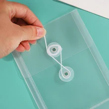 

Notes Hand Account Material Storage Winding Bag Transparent Winding Type File Folder PP Storage Bag Simple Organizer Stationery