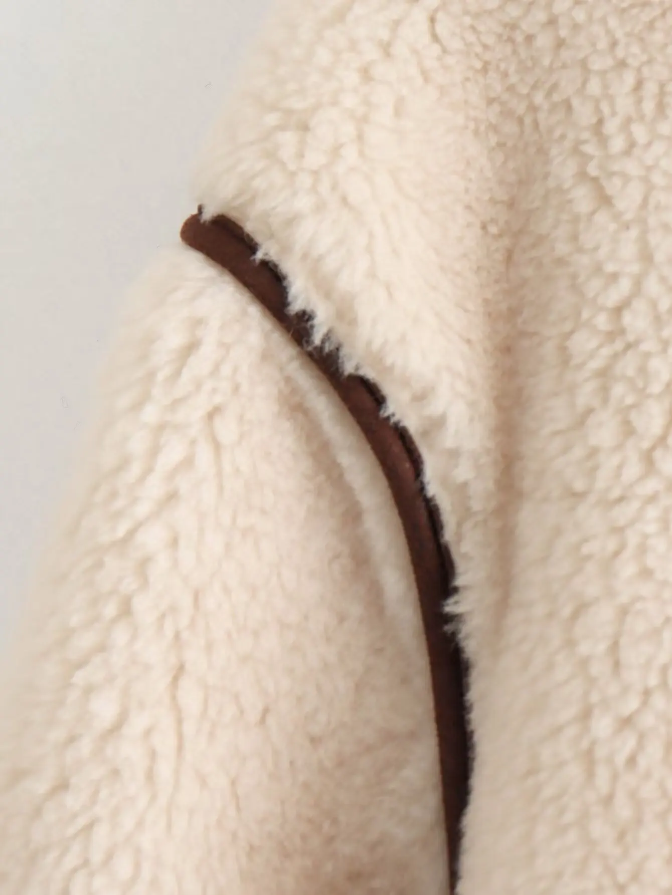 Fleece Jacket Women's Beige Coat 2024 Casual Loose Elegant Outwear With Button Outerwear Patchwork Woman Jackets Coat Pocket Top