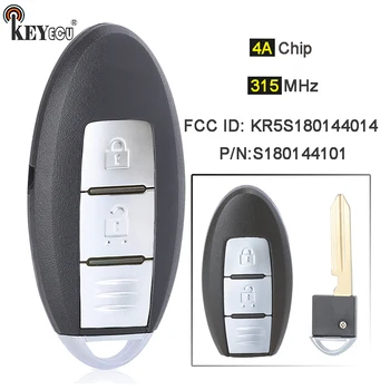 Keyforkess FSK 315MHz 4A Chip S180144101 Button Keyless-go smart Remote Key Fob 2 pulsante per Nissan Aatima x-trail