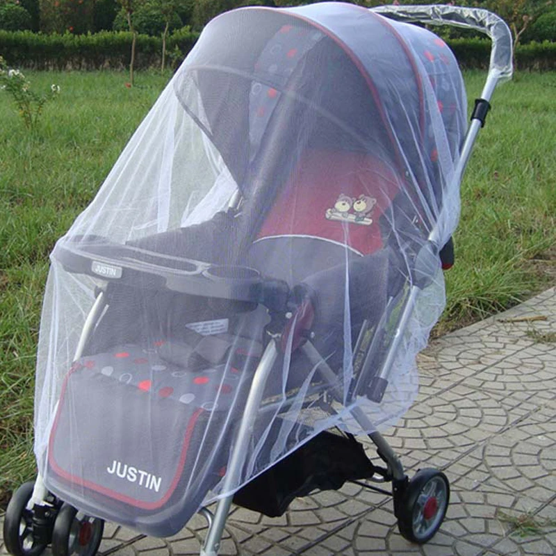 Stroller Mosquito Net Baby Stroller Mosquito Net Pushchair Cart Insect Shield Net Mesh Safe Infants Protection Mesh Cover Baby Stroller Parts