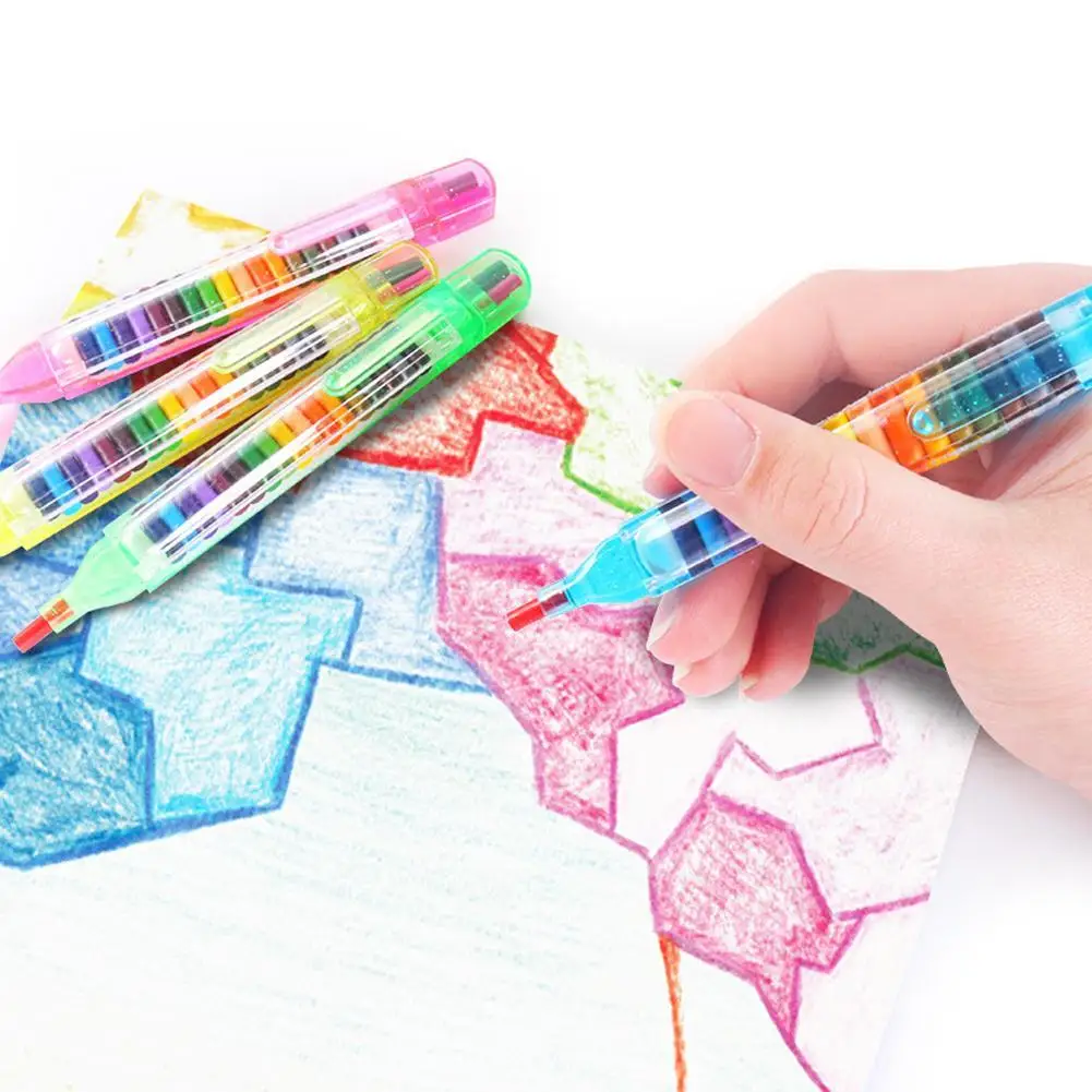

Children's Creative Painting Colored Crayon Art Painting Graffiti Pen Oil Pastel Kindergarten Art DIY Color Pencils Stationery
