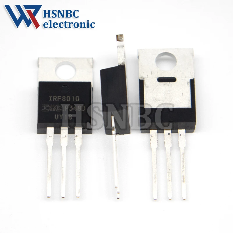 10Pcs/Lot IRF8010PBF IRF8010 TO-220 100V 80A MOSFET N-Channel Power Transistor New Original