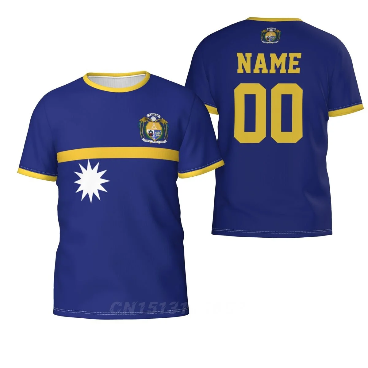 Nome Personalizzato Numero Nauru Country Flag 3D T-Shirt Abbigliamento T Shirt Uomo Donna Tees Top Per Tifosi Di Calcio Regalo Taglia Usa