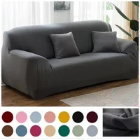 Solid Color Sofa Covers for Living Room Elastic Sofa Cover L Shaped Corner Couch Cover Slipcover Chair Protector 1/2/3/4 Seater 1