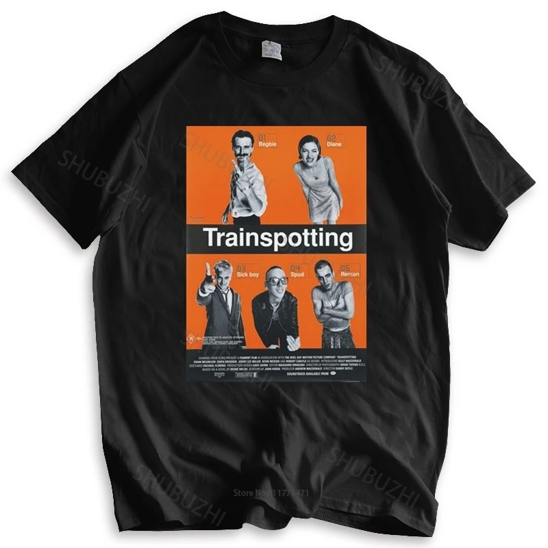 Fashion brand t shirt mens loose Trainspotting T-shirt
