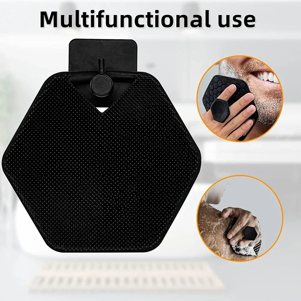 Soft Silicone Exfoliating Brush Cleanser Manual Body Cleansing Scrubber Shower Gentle Massage Bath Brush For Men and Women