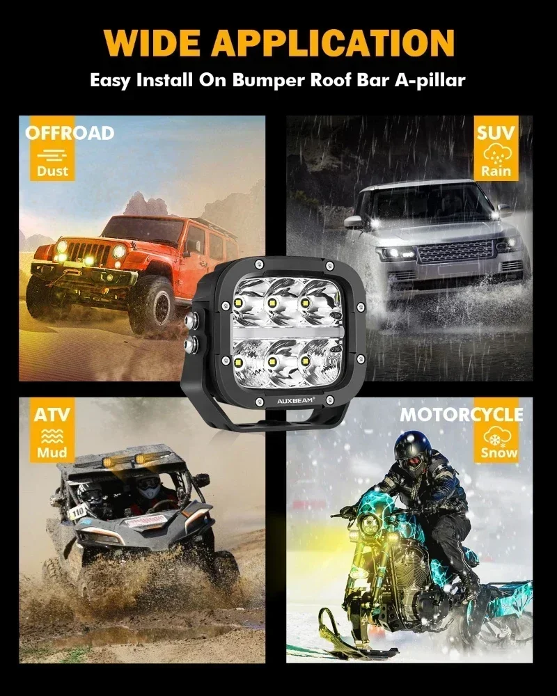 Auxbeam® LED Headlight Bulbs, Off Road Lights, Switch Panel