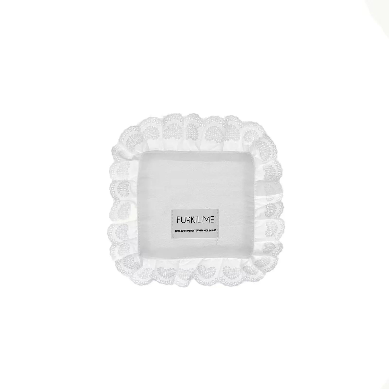 Korean Ins Style Love Lace Small Placemat Double Layer Multi-purpose Dustproof Coaster Cover Cloth Napkin