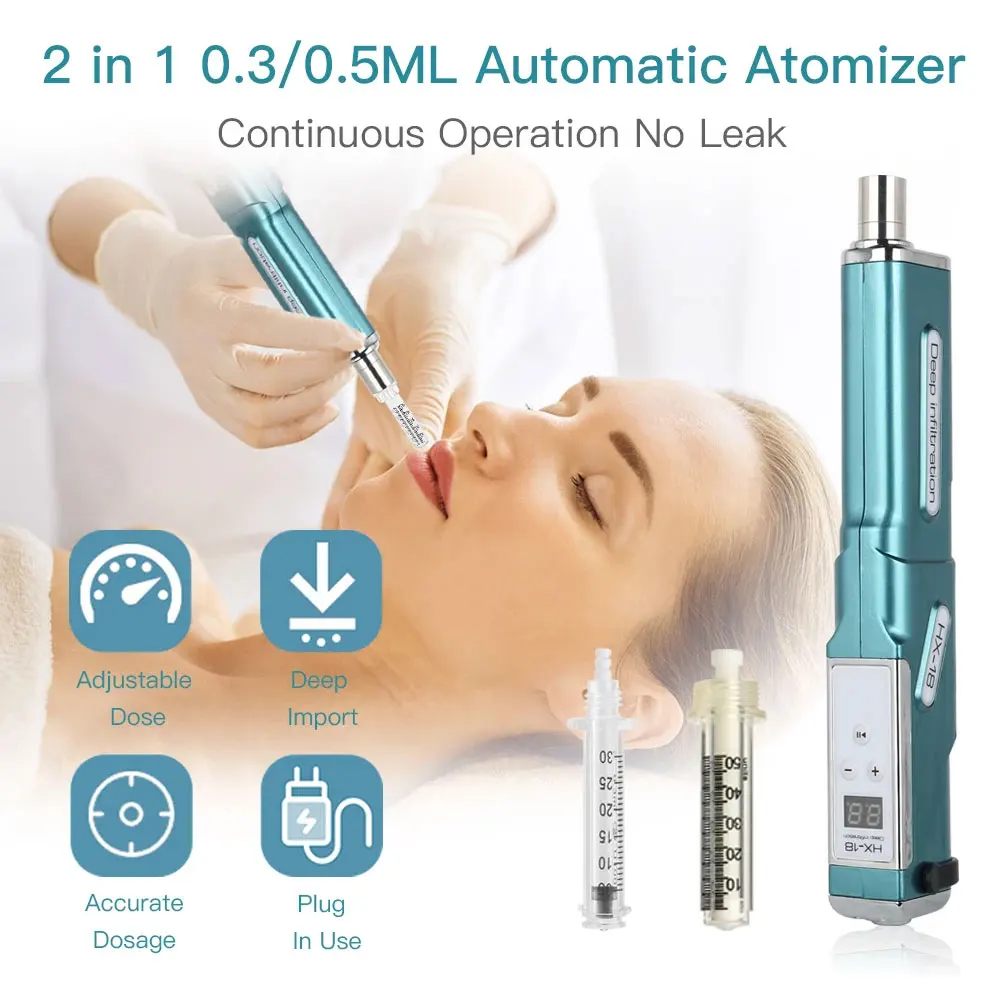 2in 1 Auto Electric Hyaluron Pen or 0.3ml 0.5ml Ampoule Head Adapter Tips