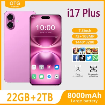 Hot 2026 New High Quality I17 Plus Original Intelligent 4G 5G Dual Card Dual Standby System Global Version 8000mAh Battery 1