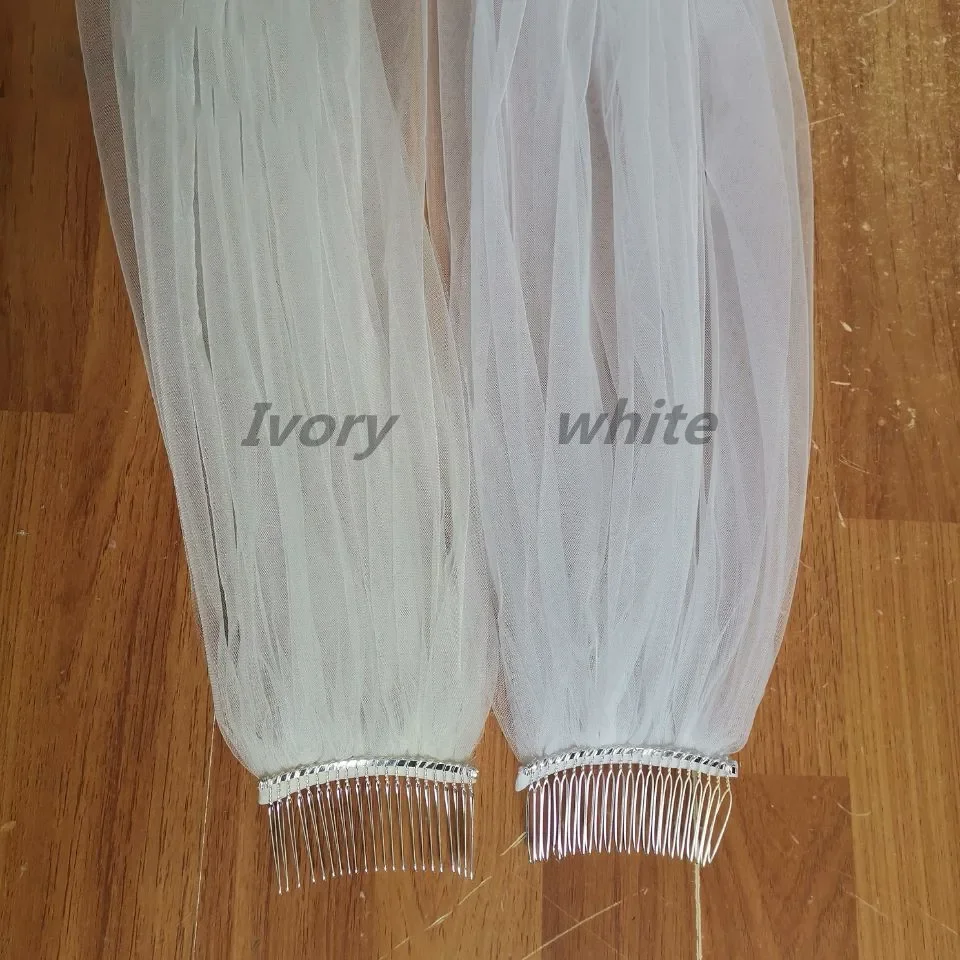 Wedding Veil 4 Meters Long Lace Cathedral One Layer Tulle Bridal Comb Accessories