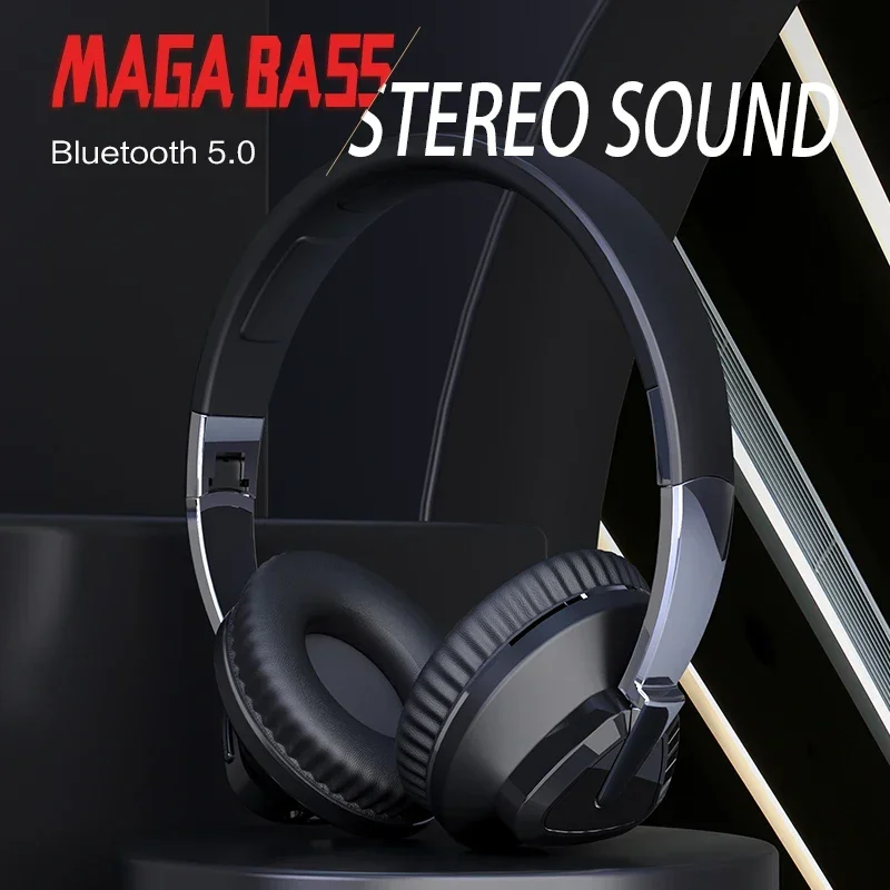 Premium Wireless Bluetooth Over-Ear Headphones with High-Fidelity Bass & Foldable Design
