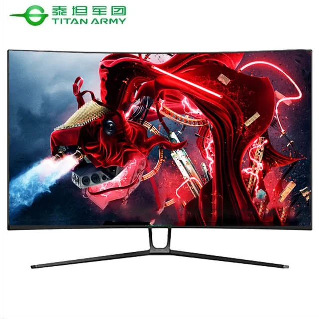 TITAN ARMY 27 inch 1500R curved gaming monitor 240Hz LED video game display  A-Sync technology