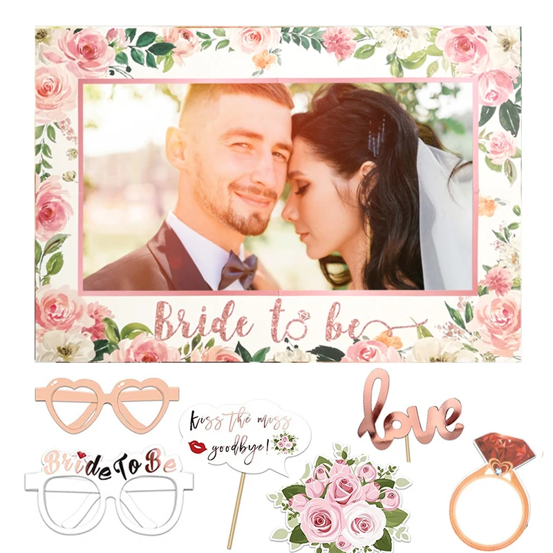 1Pcs Bride To Be Handheld Photo Frames Wedding Party Tribal Bridesmaid