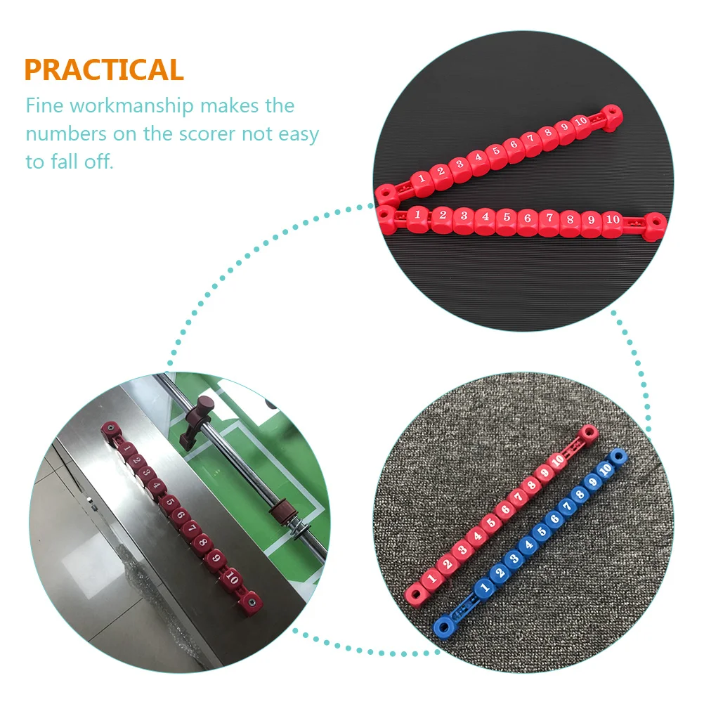 2 Pcs Square Score Keeper Foosball Counters Scorer Game Indicator Soccer Table Tennis Unit Device Durable Plastic Practical