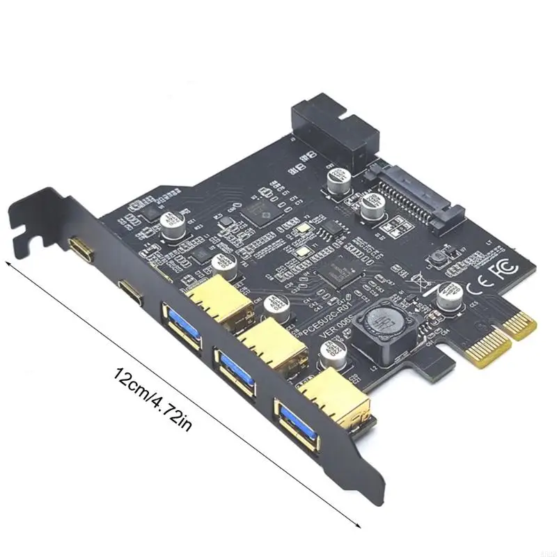 A52B Super-Fast USB 3.2 Gen1 PCIe Card Type C USB PCI-E PCI Adapter