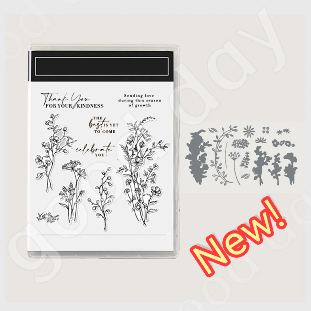 New Dies Stamps Scrapbooking Flowers Cutting Die Stamps Card Flower