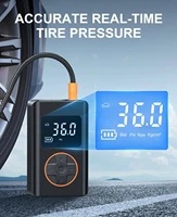 Tire Inflator Portable Air Compressor 150 PSI Cordless Mini Bike Tire Pump, Air Pump for Car with Pressure Gauge, LED Light 5