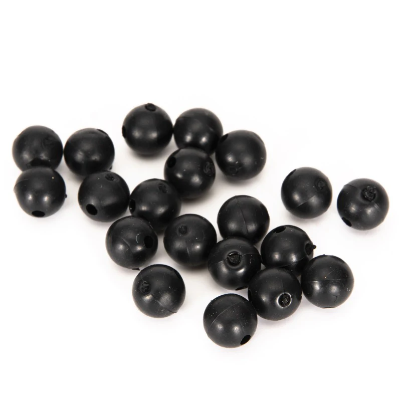 100pcs/lot 3mm-8mm Fishing Beads Space Stopper Black Round Soft Hard Beans  Floating Carp Fishing Lures Bait Hook Rig Accessories