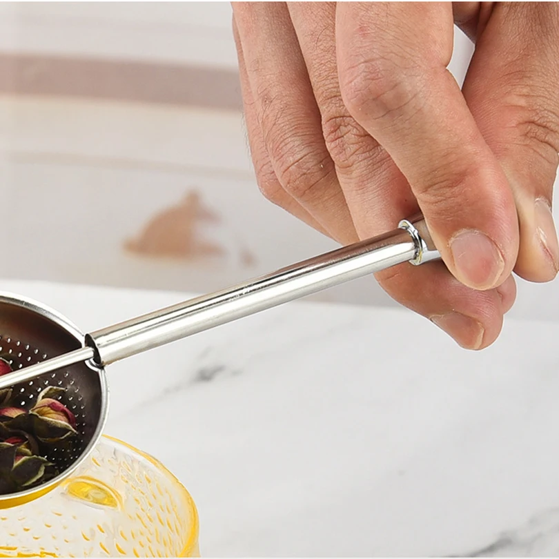304 Stainless Steel Tea Filter Reusable Tea Strainer Ball Metal Tea Bag Teapot Adjustable Tea Infuser Filter Kitchen Gadget