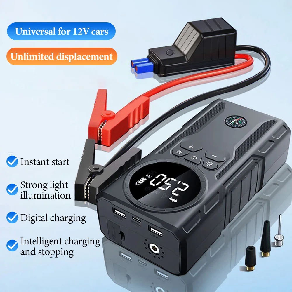 Car Jump Starter car jump starter jump starter car battery charger portable battery charger 39800mAh Car Jump Starter Air Pump Car Battery Emergency Boosters 1800A 12V Power Bank Portable Starting Device Starter