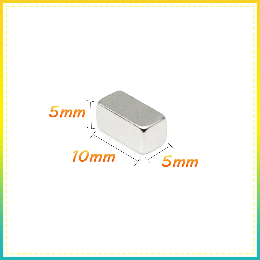 

10/20/50/100/150/200PCS 10x5x5 Block Rare Earth Neodymium Magnet N35 Permanent Strong Powerful Magnets Sheet 10x5x5mm 10*5*5