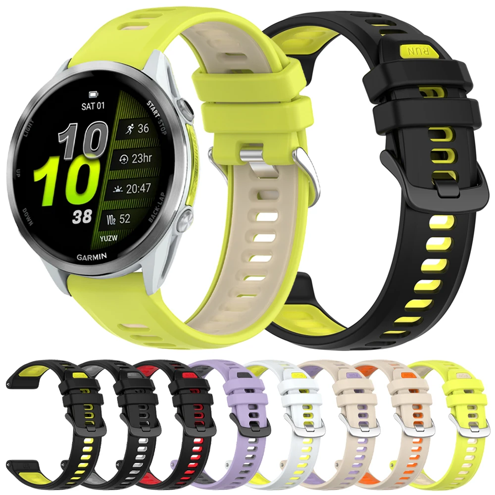 Sports Silicone Quick Release Strap - Official Band Replacement for Garmin Forerunner