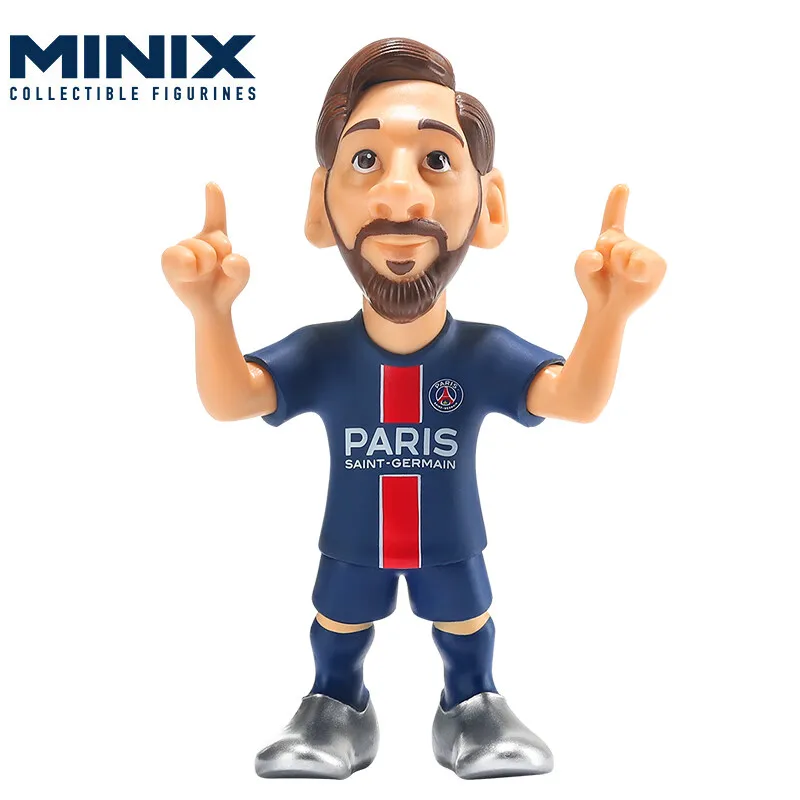 Genuine Minix Collectibles Soccer Star Figure Soccer Handmade Paris Saint Germain Souvenir Doll 12Cm Messi Figure Model Toys