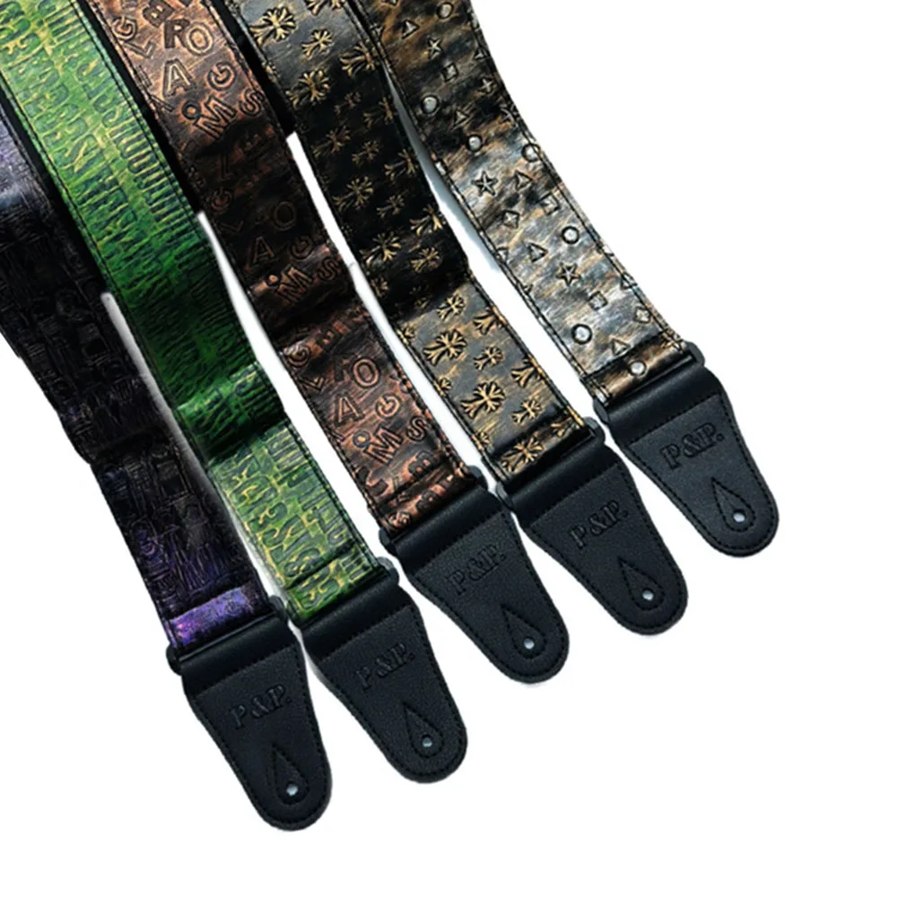 

Регулируемый ремень для гитары с толстым и надежным полиуретановым материалом обеспечивает комфорт и поддержку. Подходит для всех гитар