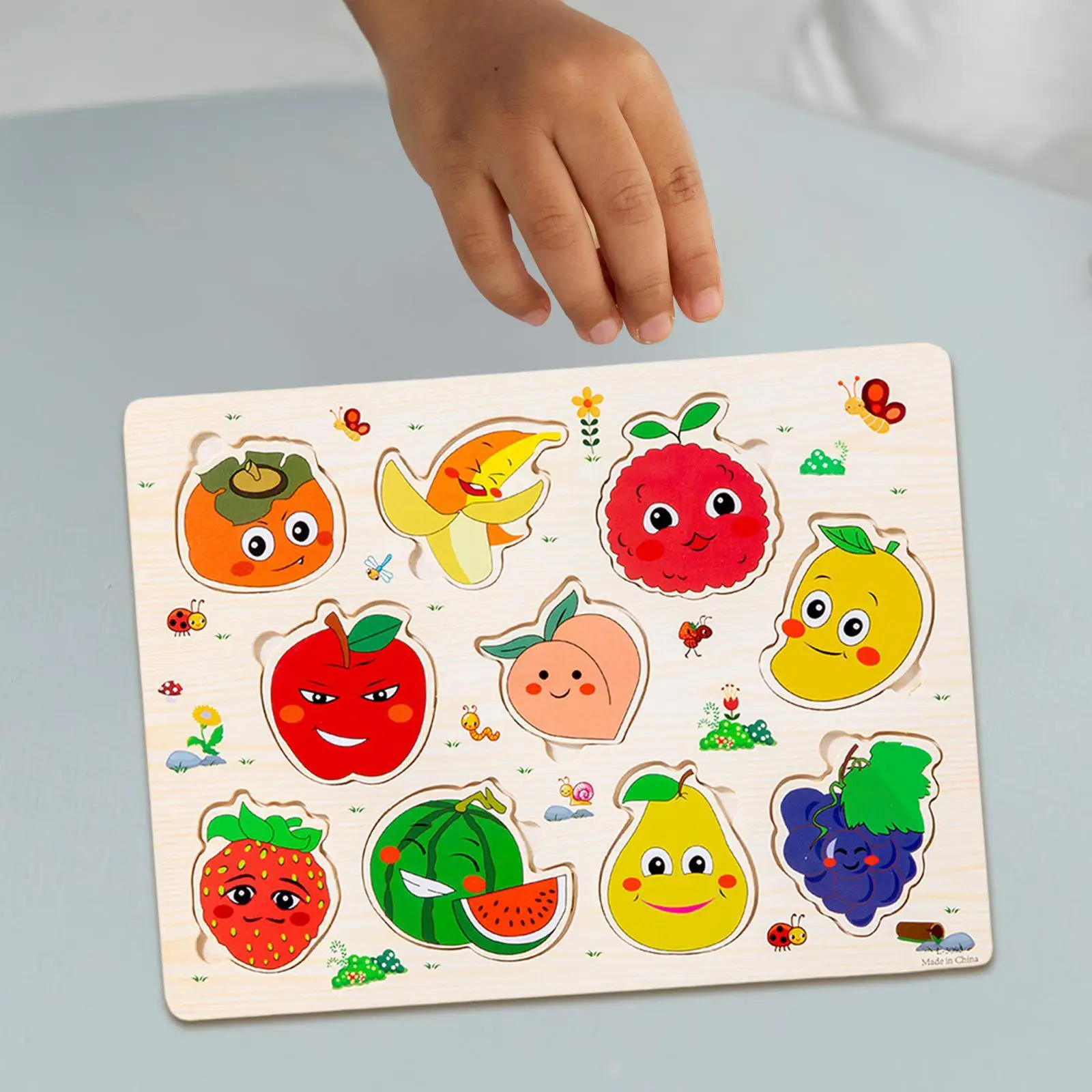 

Подходящая игрушка «фрукты» Монтессори, обучающая игрушка Монтессори, деревянные головоломки для детей, праздничный подарок
