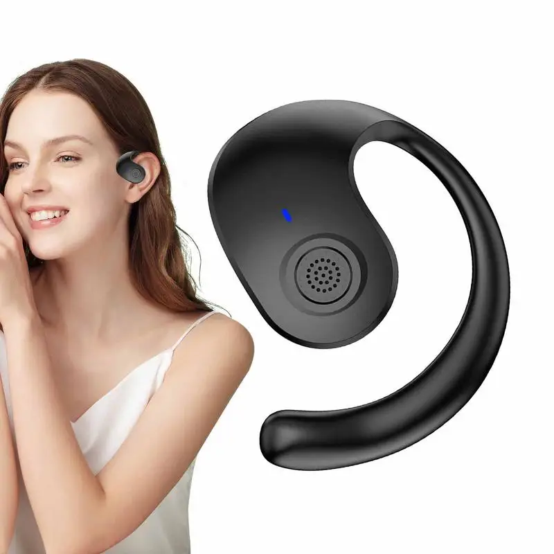 Bluetooth Earpiece V5.4 Single Ear Bluetooth Headset, With Noise Cancellation And Microphone Compatible, For iPhone & Android