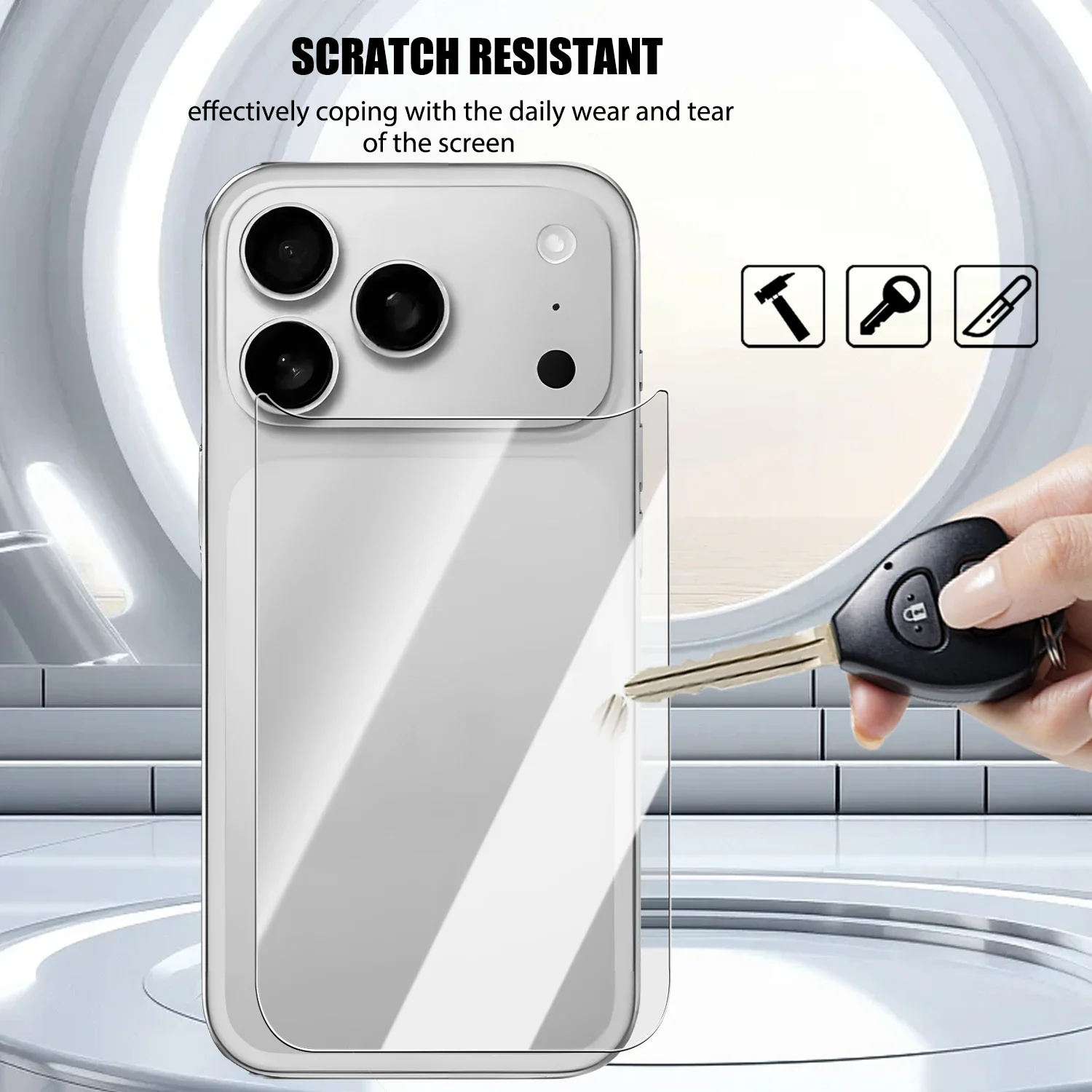 Back Protection 9H Tempered Glass Films For iPhone17 17Air 17ProMax Back Ultra Clear Screen Protector For iPhone 17 Accessories 5