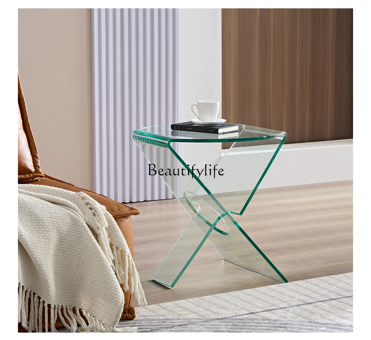

Modern Light Luxury Home Sofa Corner Table Italian Minimalist Art