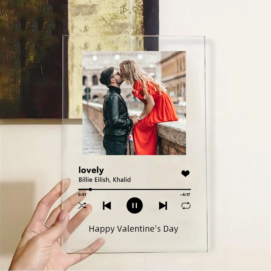 Targa Spotify Personalizzata Lampada per Plaque musicale con foto