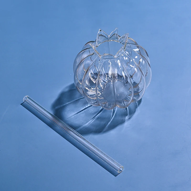 Description Picture 4 of itemCreative Pomegranate Shape Cocktail Bubble Tea Glass Transparent Glasses Drinking Wine Goblet Juice Ice Coffee Cup Kawaii Straw