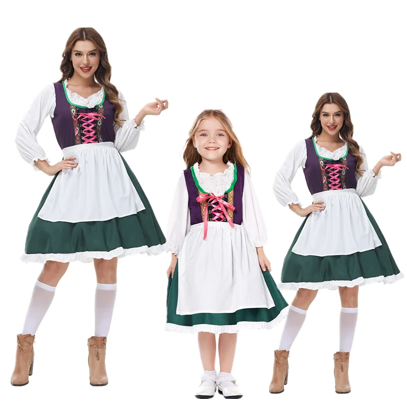 

Deluxe Girls Women Oktoberfest Dirndl German Bavaria Beer Party Girl Costume Halloween Beer Maid Outfit Fancy Dress