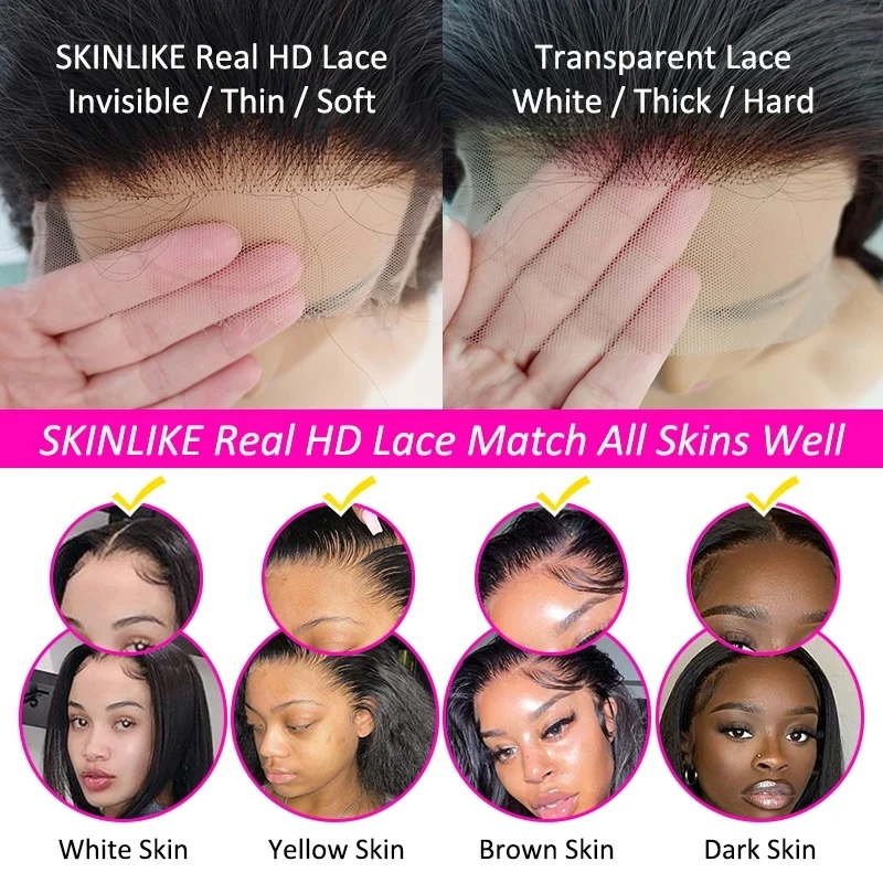 13x6 HD Lace Frontal Only Deep Wave 13x4 Full Frontal Invisible HD Lace Closure Only Virgin Hair For Woman Melt Skin Pre Plucked 6