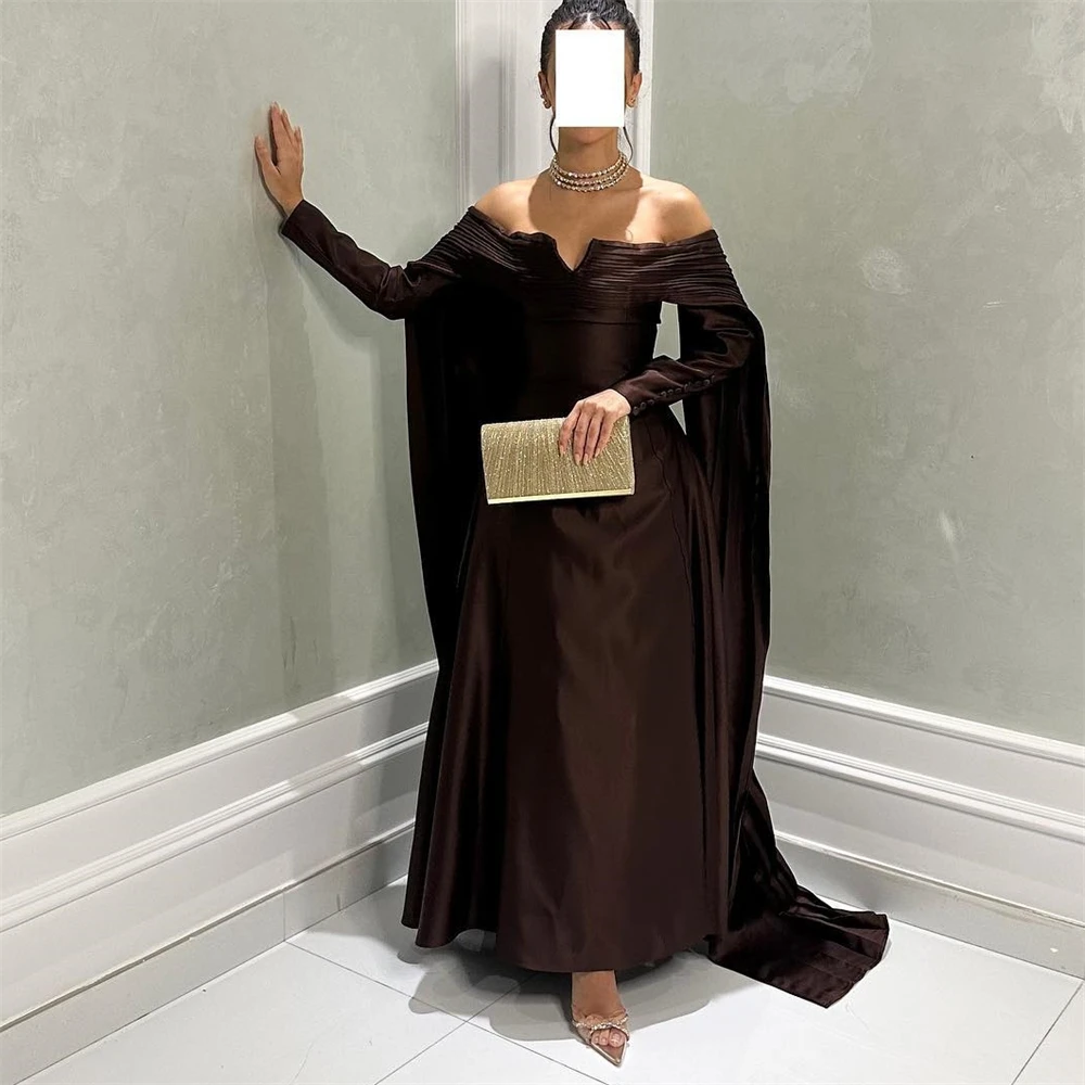 

Prom Dress Strapless Neck فساتين Off the Shoulder A Line Satin Yipeisha Formal Occasion Evening Gown Kaaba Eid الحفلات