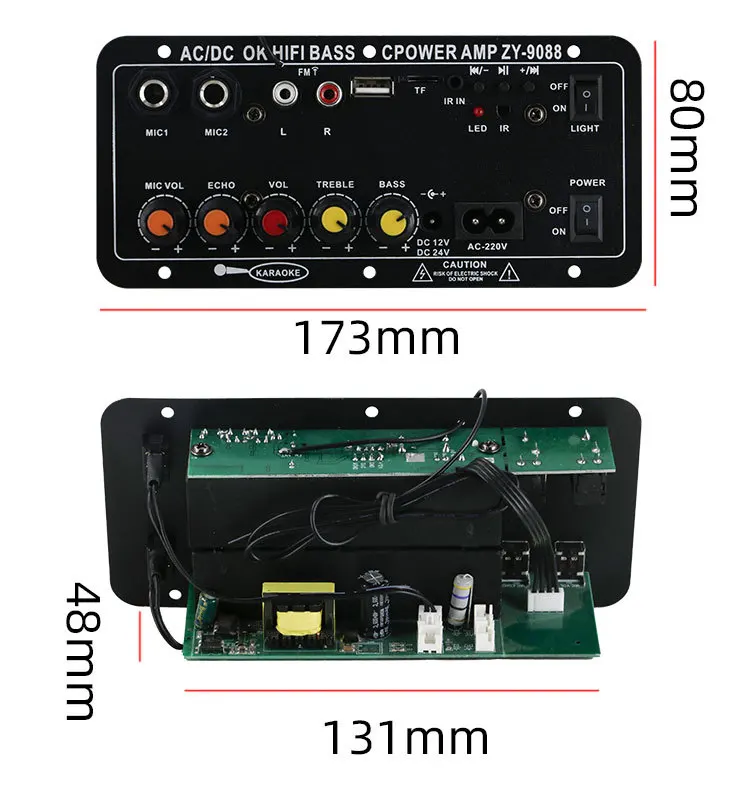Audio Amplifier Board Outdoor Car DIY Audio Karaoke Bluetooth Amplificatore Subwoof Speaker Vehicle Amplifier - 5