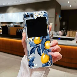 Yellow Lemon Shockproof Folding Phone Case - Hard Protective Cover - Galaxy ZFlip 4 (-1)