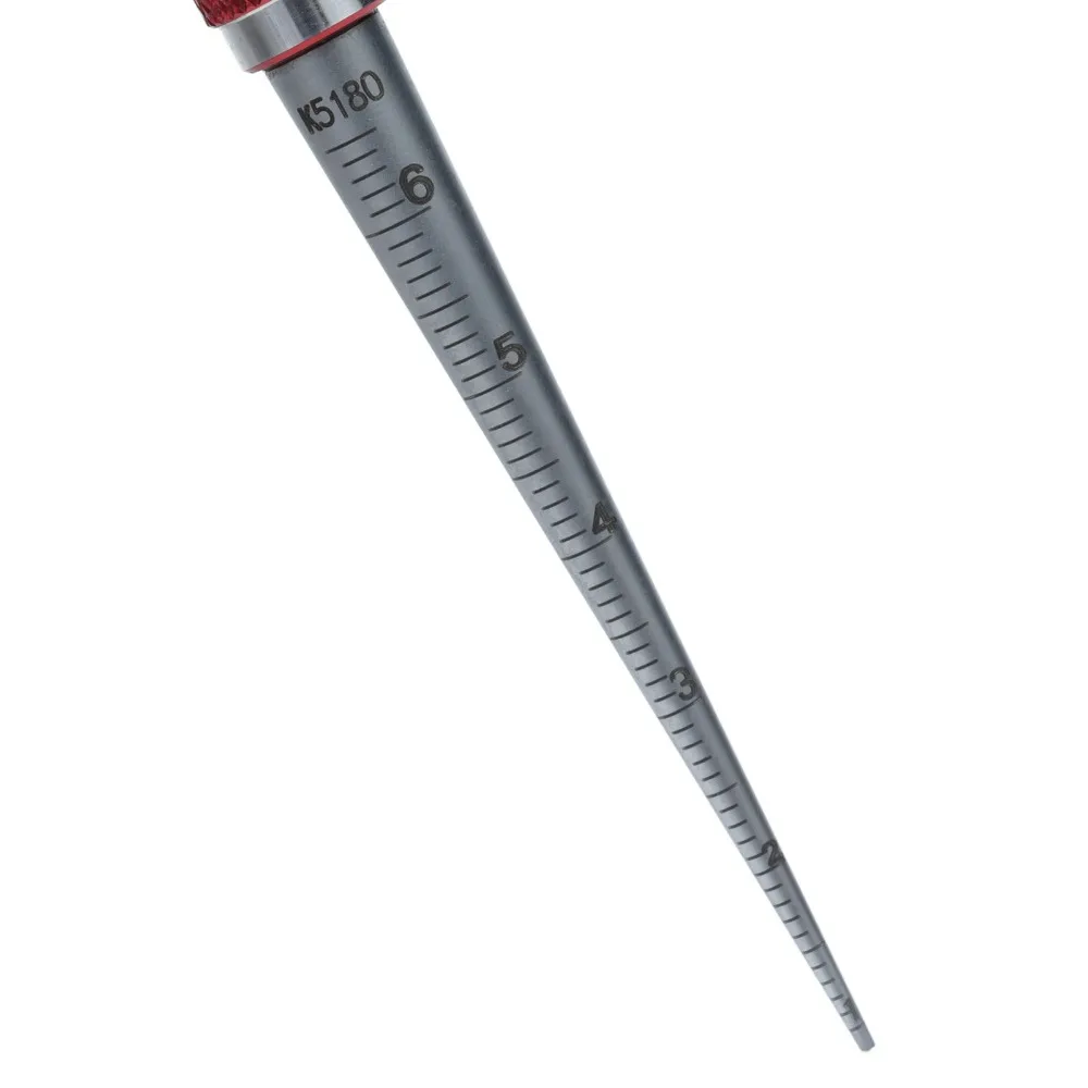 1?6.5mm 조리개 게이지 원뿔형 은색 내부 구멍 직경 측정 도구 크롬 도금 탄소강 테이퍼형 구멍 자