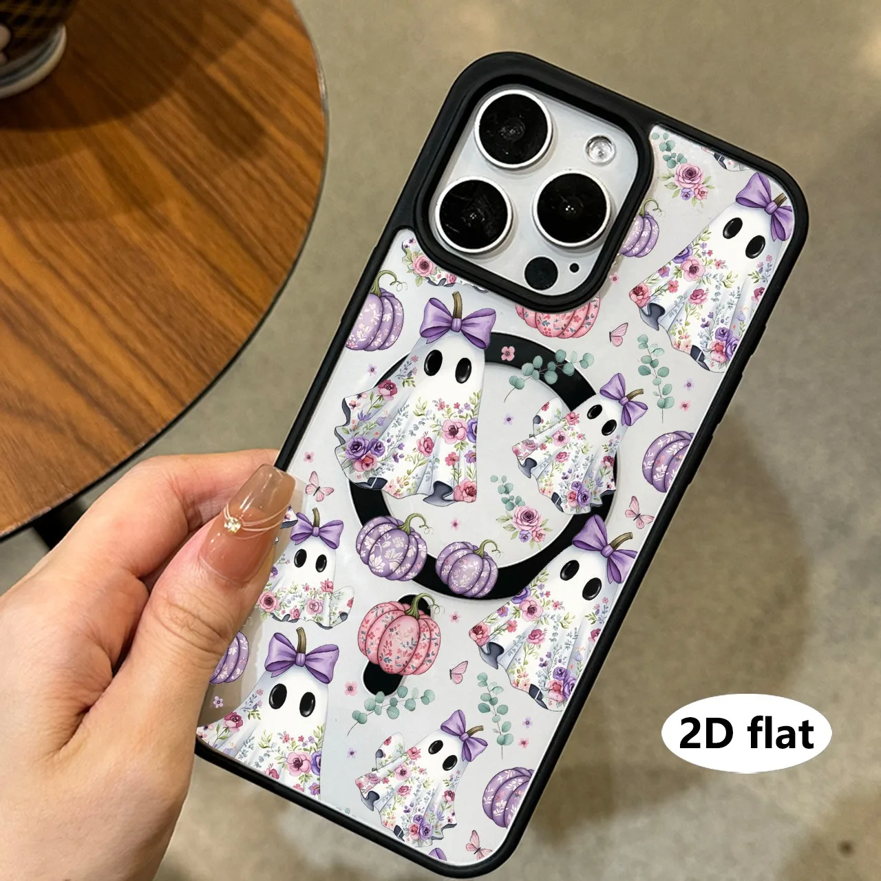 Magnetic Halloween Floral Phone Case Cover