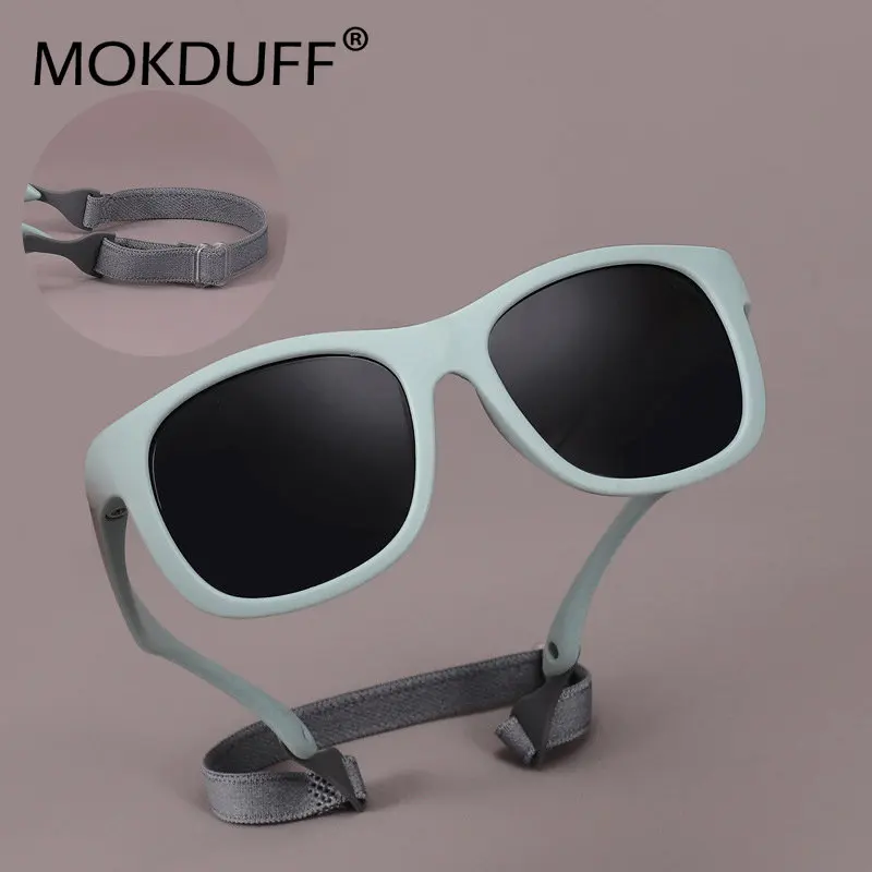 Lunettes de soleil flexibles polarisées pour bébé avec sangle réglable, protection UV 100%, tout-petit, nouveau-né, nourrisson, âge de 0 à 36 mois