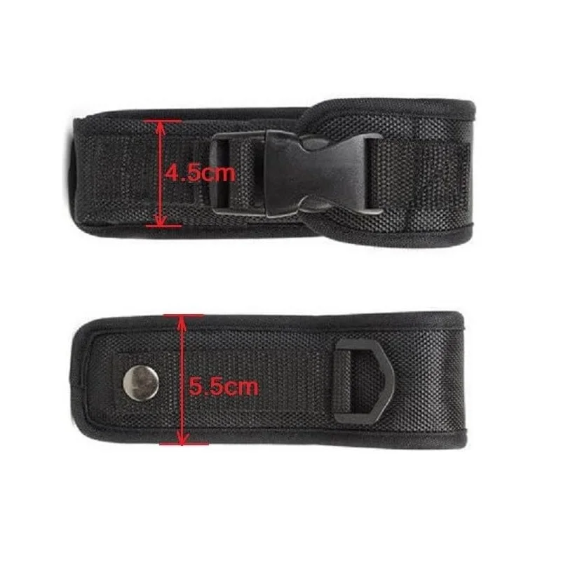 Nylon Holster Flashlight Buckle Pouch Holster Stretch Handheld LED Flashlight Belt Carry Case Duty Holder 4