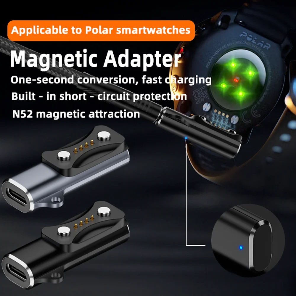 Universal Smartwatch Type C Charging Dock and Adapter - Elegant Charger Accessory